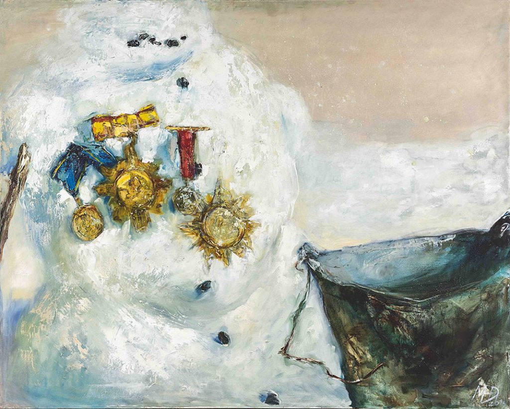 Meda Norbutaite Sniego senis 2014 aliejus, drobė 120×150 5000 eur